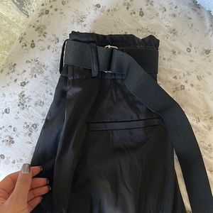 Zara Black Slick Street Pants